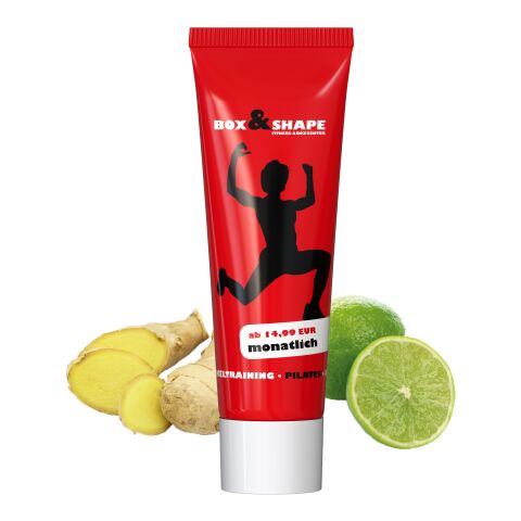 Tube de 25 ml - Gel Douche Gingembre-Citron Vert - FullbodyPrint Blanc | sans marquage