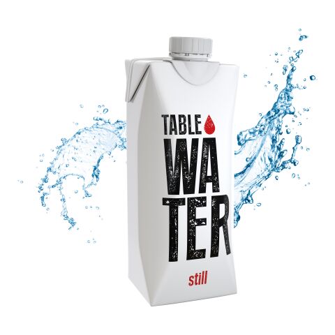 500 ml L&#039;eau en bouteille &quot;plate&quot; (Tetra Pak) Flexographie