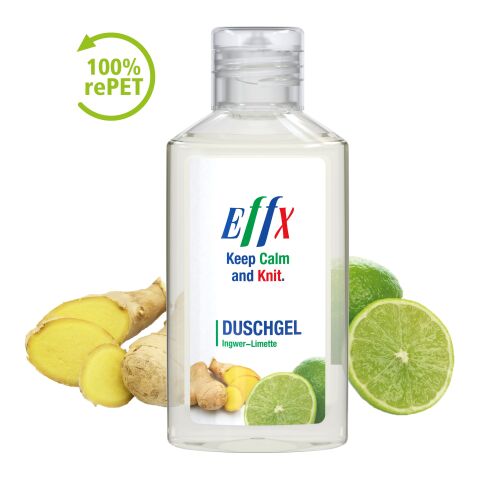 Bouteille de 50 ml - Gel Douche Gingembre-Citron Vert - Body Label Transparent | 4C Body Label brillante