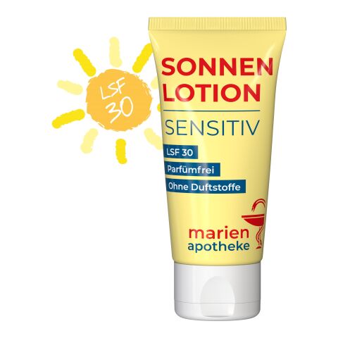 Tube de 50 ml - Lait solaire sensible FPS 30 - FullbodyPrint Blanc | sans marquage
