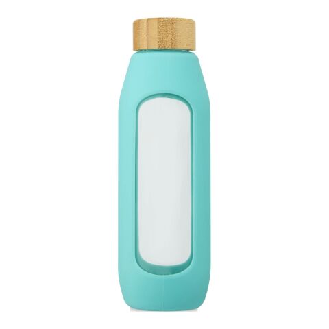 Bouteille Tidan de 600 ml en verre borosilicate avec grip en silicone Standard | Vert marée | sans marquage | non disponible | non disponible