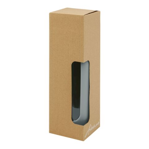 Bouteille Tidan de 600&nbsp;ml en verre borosilicate avec grip en silicone Standard | Gris | sans marquage | non disponible | non disponible