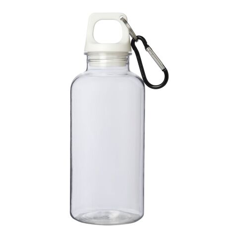 Bouteille d&#039;eau Oregon de 400 ml en aluminium recyclé certifié RCS avec mousqueton Standard | blanc | sans marquage | non disponible | non disponible