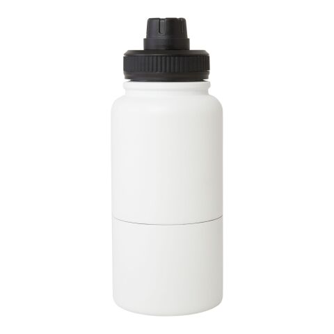 Bouteille de sport Dupeca de 840 ml avec isolation en acier inoxydable certifiée RCS Standard | blanc | sans marquage | non disponible | non disponible