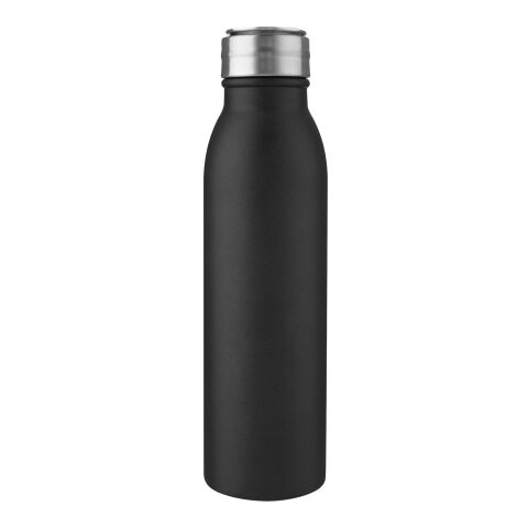Bouteille d'eau Harper de 700&nbsp;ml en acier inoxydable certifié RCS avec boucle métallique Noir