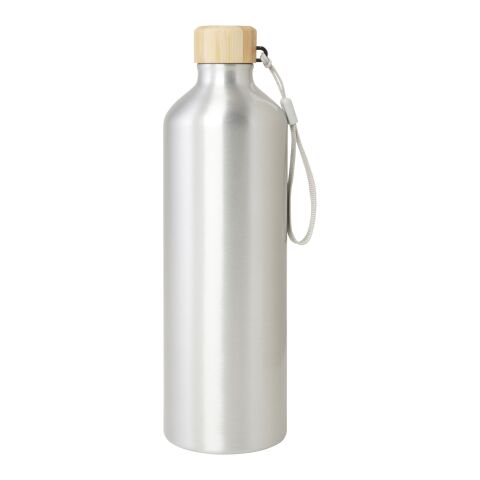 Bouteille d&#039;eau Malpeza de 1 000 ml en aluminium recyclé certifié RCS Standard | Argent | sans marquage | non disponible | non disponible