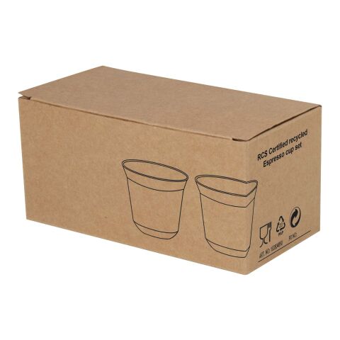 Ensemble de tasses à espresso en acier inoxydable Duo de 80 ml certifié RCS Standard | Argent | sans marquage | non disponible | non disponible