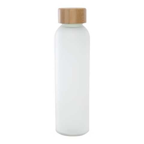 Bouteille en verre sodocalcique mat Lume de 500 ml avec couvercle en bambou Standard | blanc | sans marquage | non disponible | non disponible