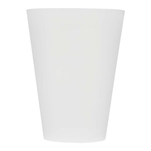 Gobelet Glastonbury en plastique réutilisable de 300 ml Standard | Blanc givré | sans marquage | non disponible | non disponible
