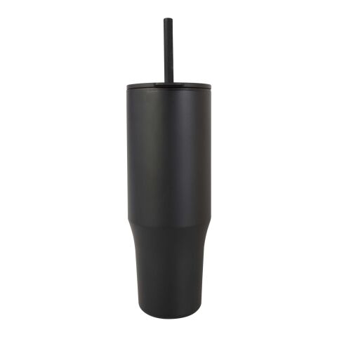 Gobelet isotherme Brady 900&nbsp;ml certifié RCS avec paille en silicone noir