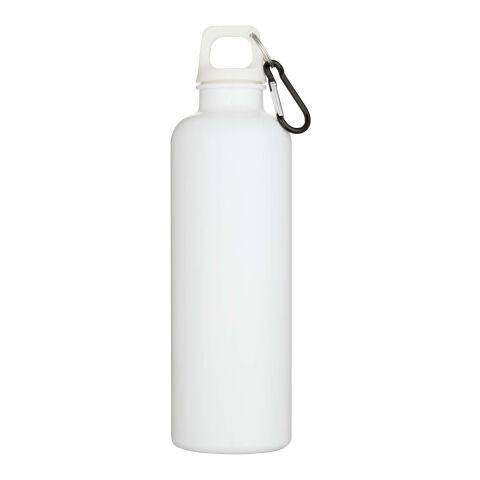 Bouteille d’eau Oregon de 750&nbsp;ml en plastique recyclé uni certifié RCS avec mousqueton Standard | Blanc | sans marquage | non disponible | non disponible