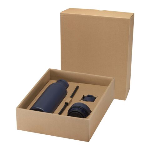 Bouteille d’eau Illuminate de 650&nbsp;ml en acier inoxydable recyclé à double paroi RCS avec couvercle 3&nbsp;pièces Standard | Marine | sans marquage | non disponible | non disponible