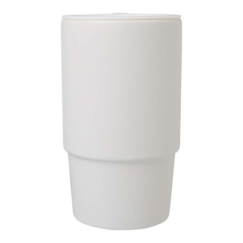 Mug Carter en céramique de 450 ml avec couvercle en plastique Standard | Blanc | sans marquage | non disponible | non disponible