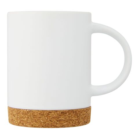 Tasse Neiva de 425 ml en céramique avec base en liège Standard | Blanc | sans marquage | non disponible | non disponible