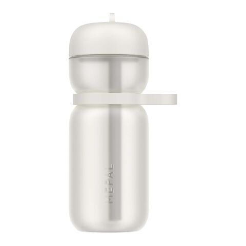 Bouteille de sport mepal de 600&nbsp;ml recyclée avec couvercle rabattable Standard | Blanc | sans marquage | non disponible | non disponible