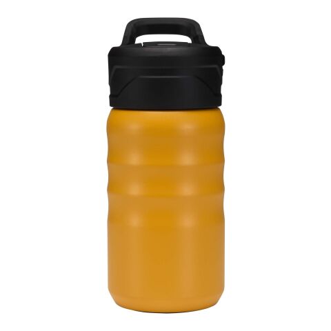 Gourde de sport Knox 350 ml en acier inoxydable à double paroi recyclé RCS avec paille rabattable Jaune