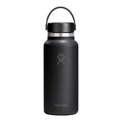 Gourde isotherme en acier inoxydable Hydro Flask à large goulot, 946 ml Noir
