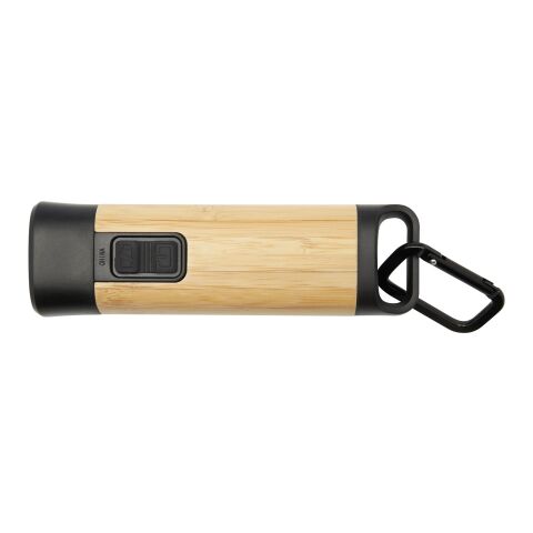 Torche en plastique recyclé avec mousqueton Kuma en bambou/RCS Standard | Naturel | sans marquage | non disponible | non disponible