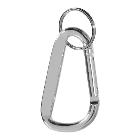 Porte-clés mousqueton Timor en aluminium recyclé Argent