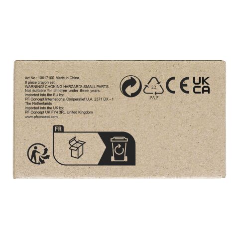 Crayons gras 6 pièces Standard | Naturel | sans marquage | non disponible | non disponible | non disponible