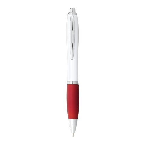 Stylo à bille Nash Standard | Blanc-Rouge | sans marquage | non disponible | non disponible