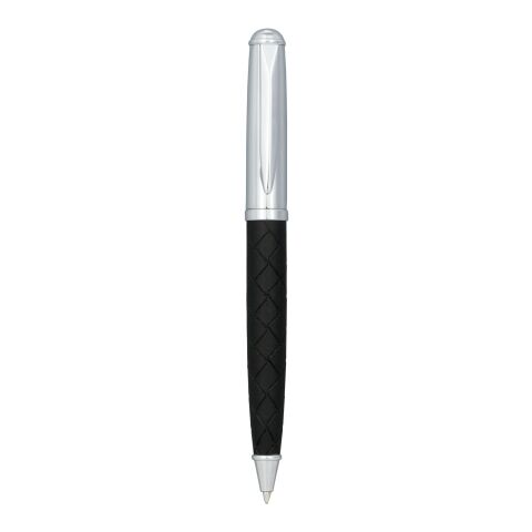 Stylo bille en cuir Standard | Noir-Argent | sans marquage | non disponible | non disponible