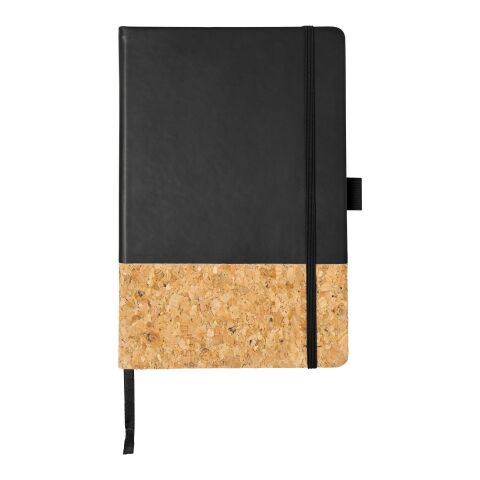 Carnet de notes A5 thermo PU en liège Evora Standard | Noir | sans marquage | non disponible | non disponible