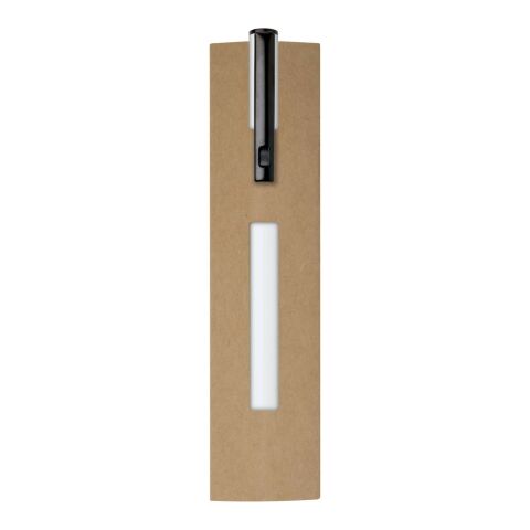 Stylo à bille à ressort en aluminium recyclé Verton avec capuchon (encre bleue) blanc