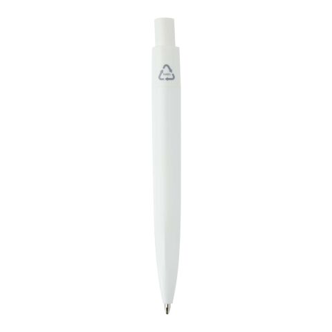 Mini-stylo à bille Ramin en plastique recyclé (encre bleue) blanc