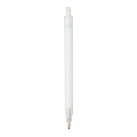 Stylo à bille Spectrum en aluminium recyclé (encre bleue) blanc
