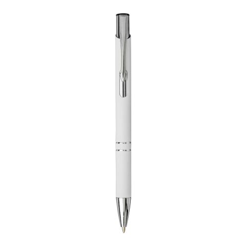 Stylo bille rétractable doux au toucher Moneta Standard | Blanc | sans marquage | non disponible | non disponible