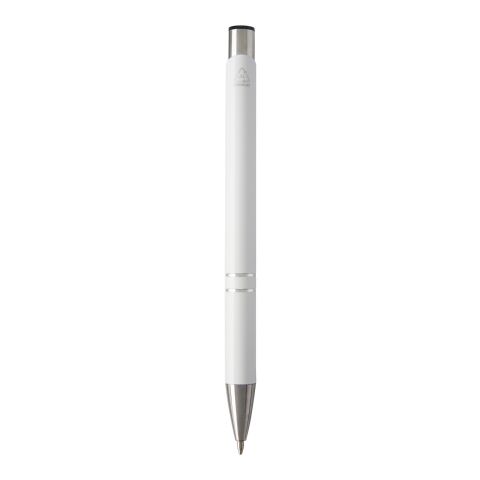 Stylo bille en aluminium recyclé Moneta Standard | blanc | sans marquage | non disponible | non disponible