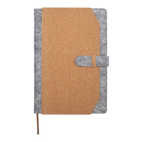 Carnet A5 Viviana en feutrine recyclée et liège Standard | Naturel | sans marquage | non disponible | non disponible | non disponible