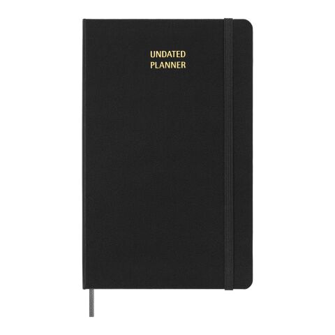 Agenda L hebdomadaire non daté Moleskine à couverture rigide Standard | Noir | sans marquage | non disponible | non disponible