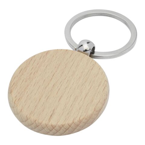 Porte-clés rond Giovanni en bois de hêtre Standard | Naturel | sans marquage | non disponible | non disponible
