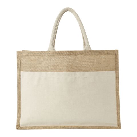 Sac shopping jute Mumbay Prioritaire | Naturel-Naturel | Sérigraphie 1 couleur | front | 300 mm x 150 mm | non disponible