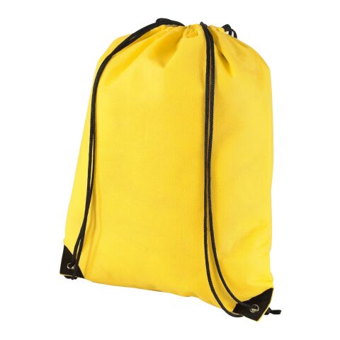 Sac à dos premium non tissé Eco Prioritaire | Jaune | Sérigraphie 1 couleur | front | 230 mm x 250 mm | non disponible