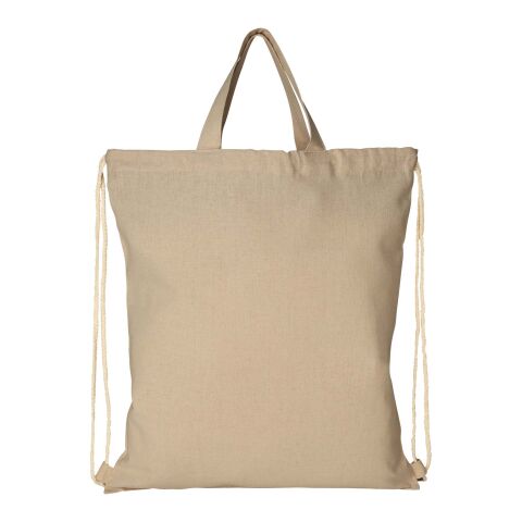 Sac à dos en coton recyclé 210 g/m² Pheebs avec cordon de serrage Standard | Naturel | sans marquage | non disponible | non disponible | non disponible