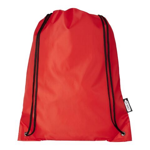 Sac à dos RPET Oriole avec cordon de serrage Standard | Rouge | sans marquage | non disponible | non disponible | non disponible