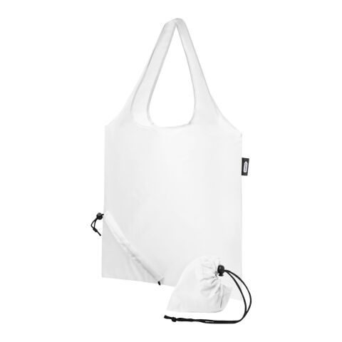 Sac shopping pliable Sabia en PET recyclé Standard | blanc | sans marquage | non disponible | non disponible | non disponible