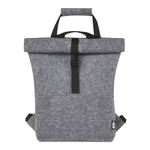 Sacoche dessus enroulable Felta de 13&nbsp;L en feutre recyclé certifié GRS Standard | Gris | sans marquage | non disponible | non disponible | non disponible