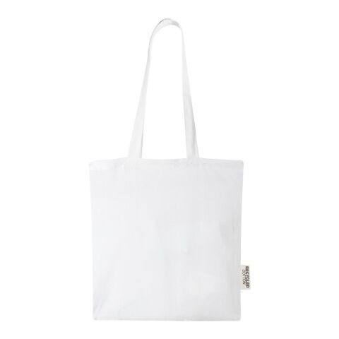 Sac shopping Madras en coton recyclé de 140 g/m2 de 7 L Standard | Blanc | sans marquage | non disponible | non disponible | non disponible