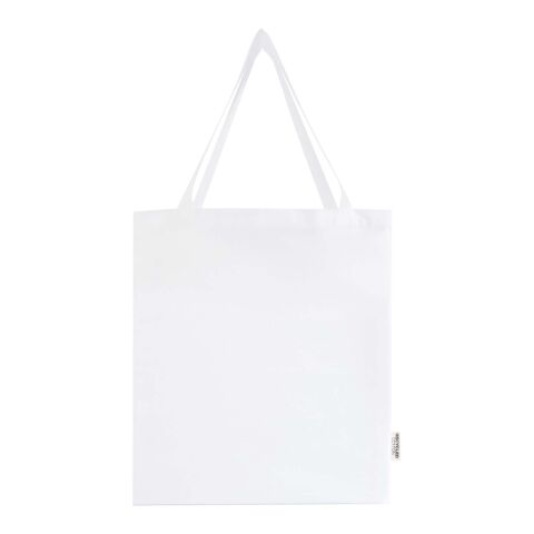 Sac shopping à soufflets Madras en coton recyclé 140&nbsp;g/m² certifié GRS Standard | Blanc | sans marquage | non disponible | non disponible | non disponible
