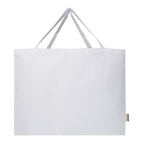 Grand sac shopping Odessa en coton recyclé 220 g/m² certifié GRS Standard | blanc | sans marquage | non disponible | non disponible | non disponible