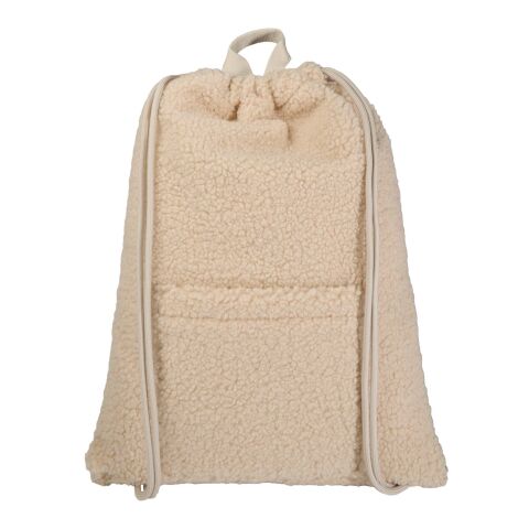 Sac à dos avec cordon sherpa recyclé GRS de 9 L Bear Naturel | sans marquage | non disponible | non disponible