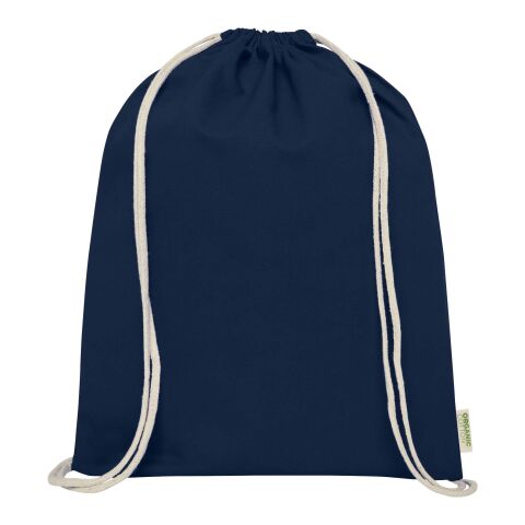 Sac refermable à cordon Odisha de 5&nbsp;L bio certifié OCS 140&nbsp;g/m² Standard | Marine | sans marquage | non disponible | non disponible | non disponible