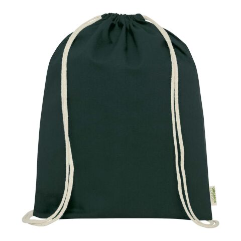 Sac refermable à cordon Odisha de 5&nbsp;L bio certifié OCS 140&nbsp;g/m² Vert foncé