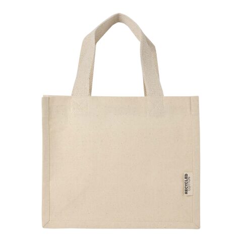 Mini sac shopping Odessa à soufflet en coton recyclé de 9 L et 220 g/m² certifié GRS Standard | Naturel | sans marquage | non disponible | non disponible | non disponible
