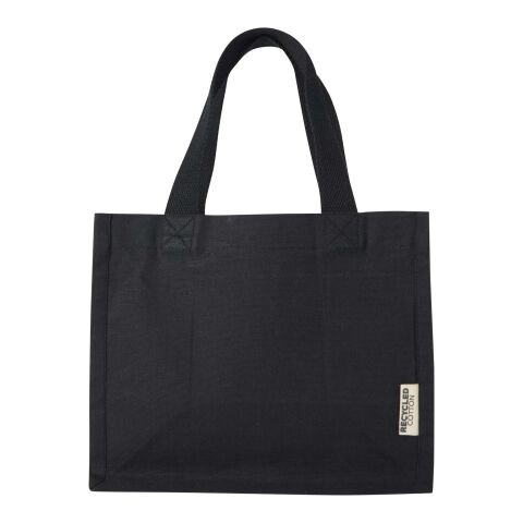 Mini sac shopping Odessa à soufflet en coton recyclé de 9&nbsp;L et 220&nbsp;g/m² certifié GRS Standard | Noir | sans marquage | non disponible | non disponible | non disponible