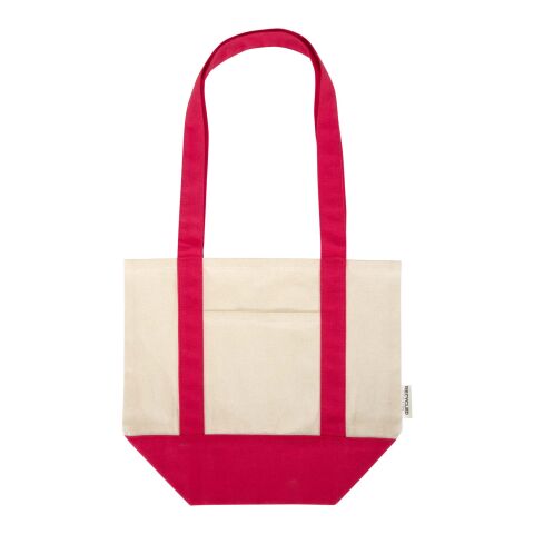 Mini sac shopping Sam en coton recyclé GRS 320&nbsp;g/m2 Standard | Rouge-Naturel | sans marquage | non disponible | non disponible | non disponible